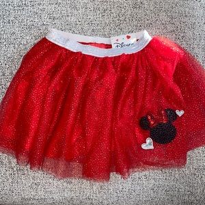Disney Red Sparkle Minnie Mouse Skirt